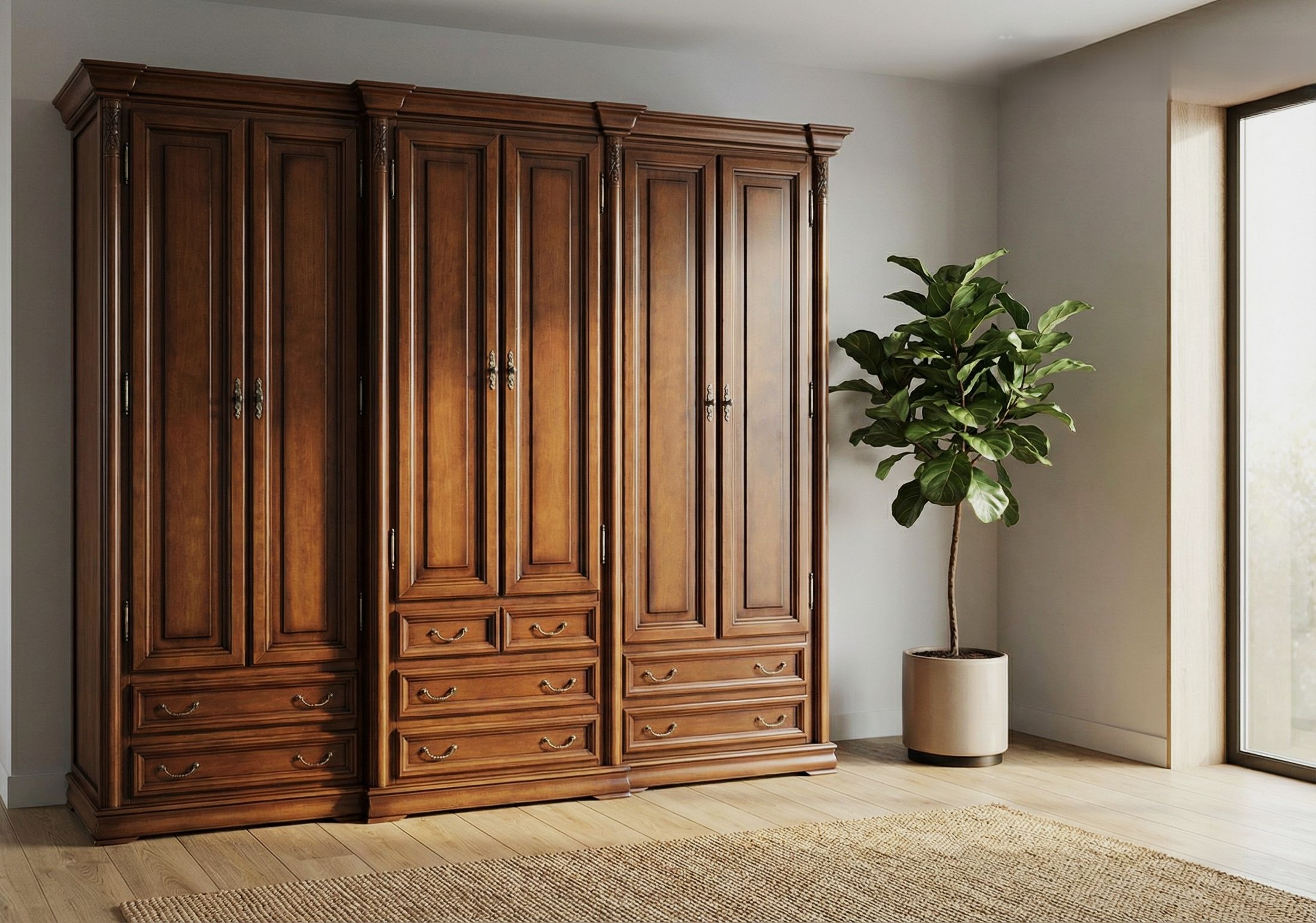 443-SIGL  Dormitorio completo armario 6p. 